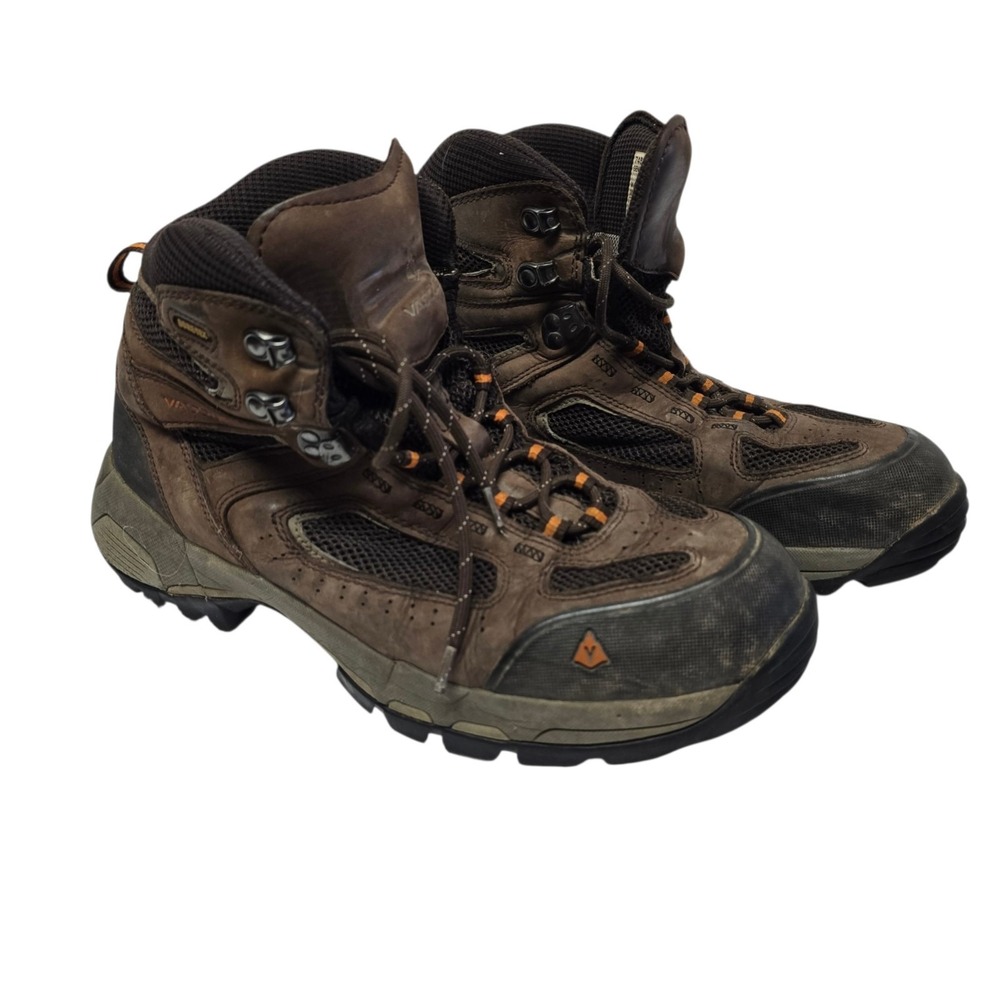 Vasque Breeze 2.0 Leather Mid Hiking Boots Gore-Tex Vibram Mens 11M Brown 7482